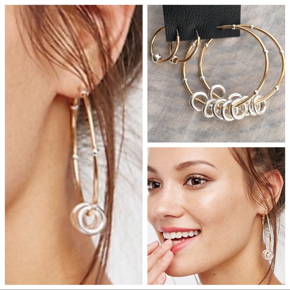 Free People Santa Fe Golden Sun Hoop Earri…